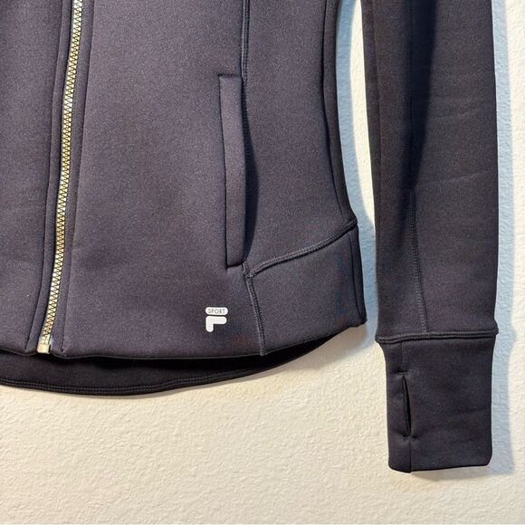 Fila Black Utility Jacket with High Collar and Streamlined Design Women’s S. - Picture 3 of 8